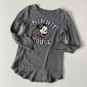 Disney Minnie Mouse long sleeve gray tshirt size 5